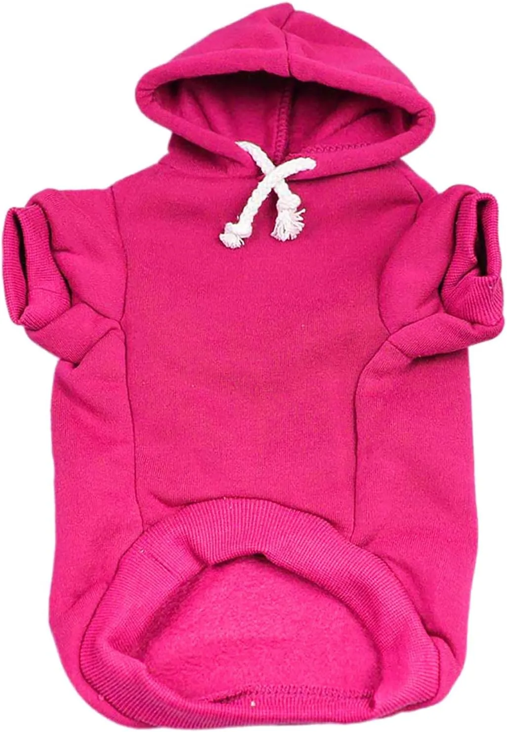 Ring Security Wedding Dog Hoodie Fleece Lined Pullover Sweatshirt with Leash Hole (Hot Pink, Medium 433)