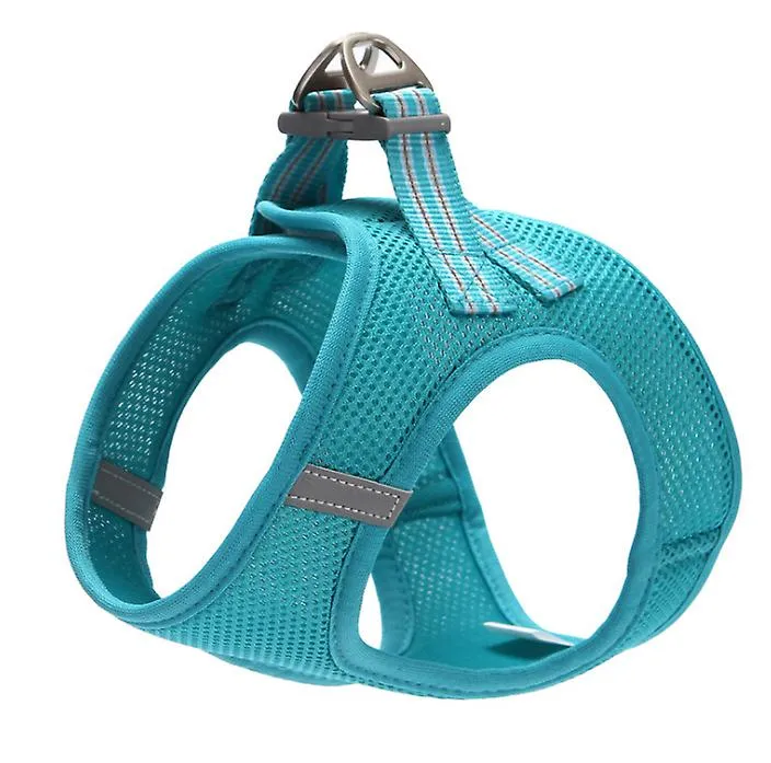 S 28-30cm blue Breathable pet traction vest with leash for small dogs, medium and large AZ17325