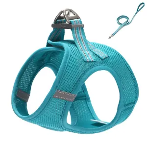 S 28-30cm blue Breathable pet traction vest with leash for small dogs, medium and large AZ17325