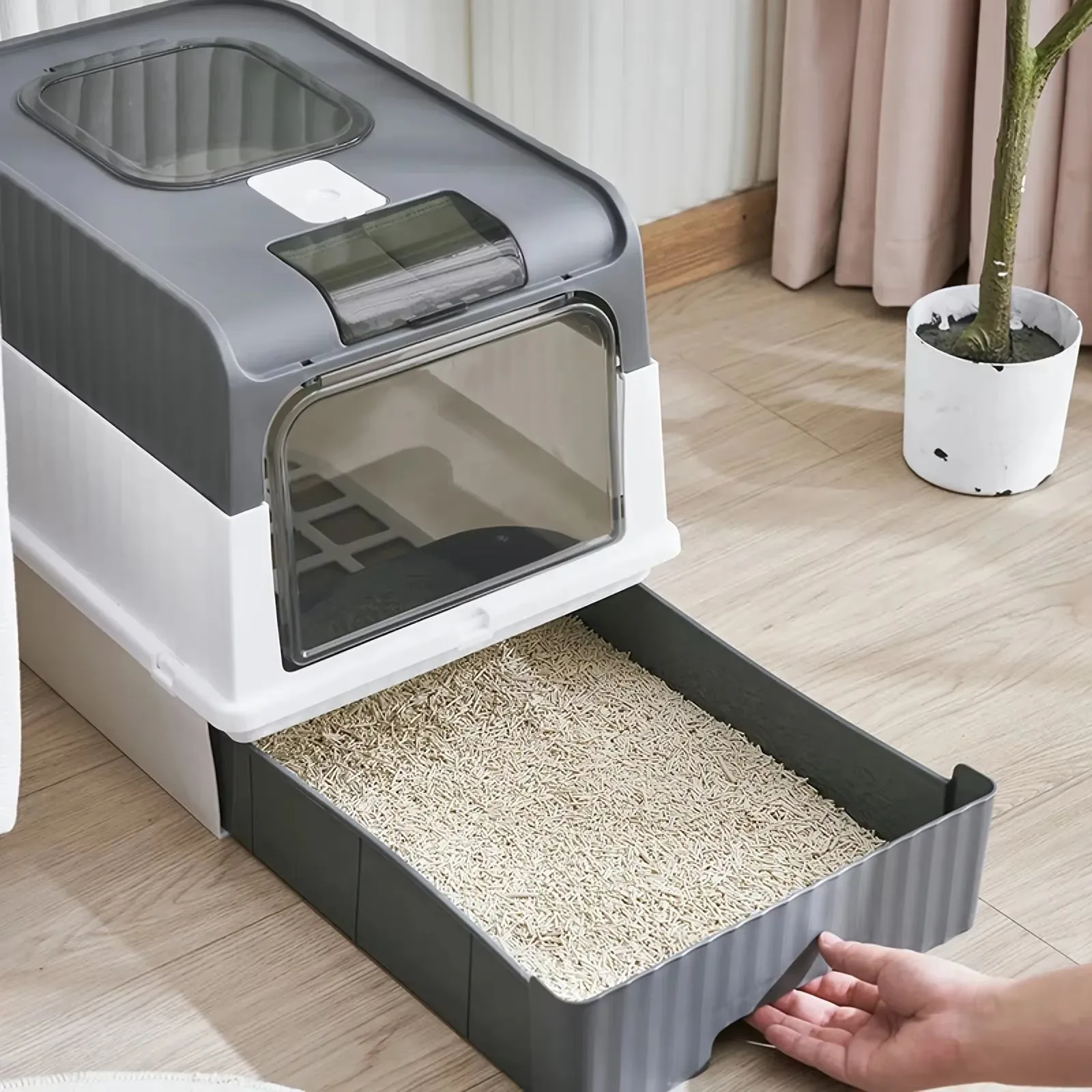 Scoop Enclosed Foldable Kitty Toilet