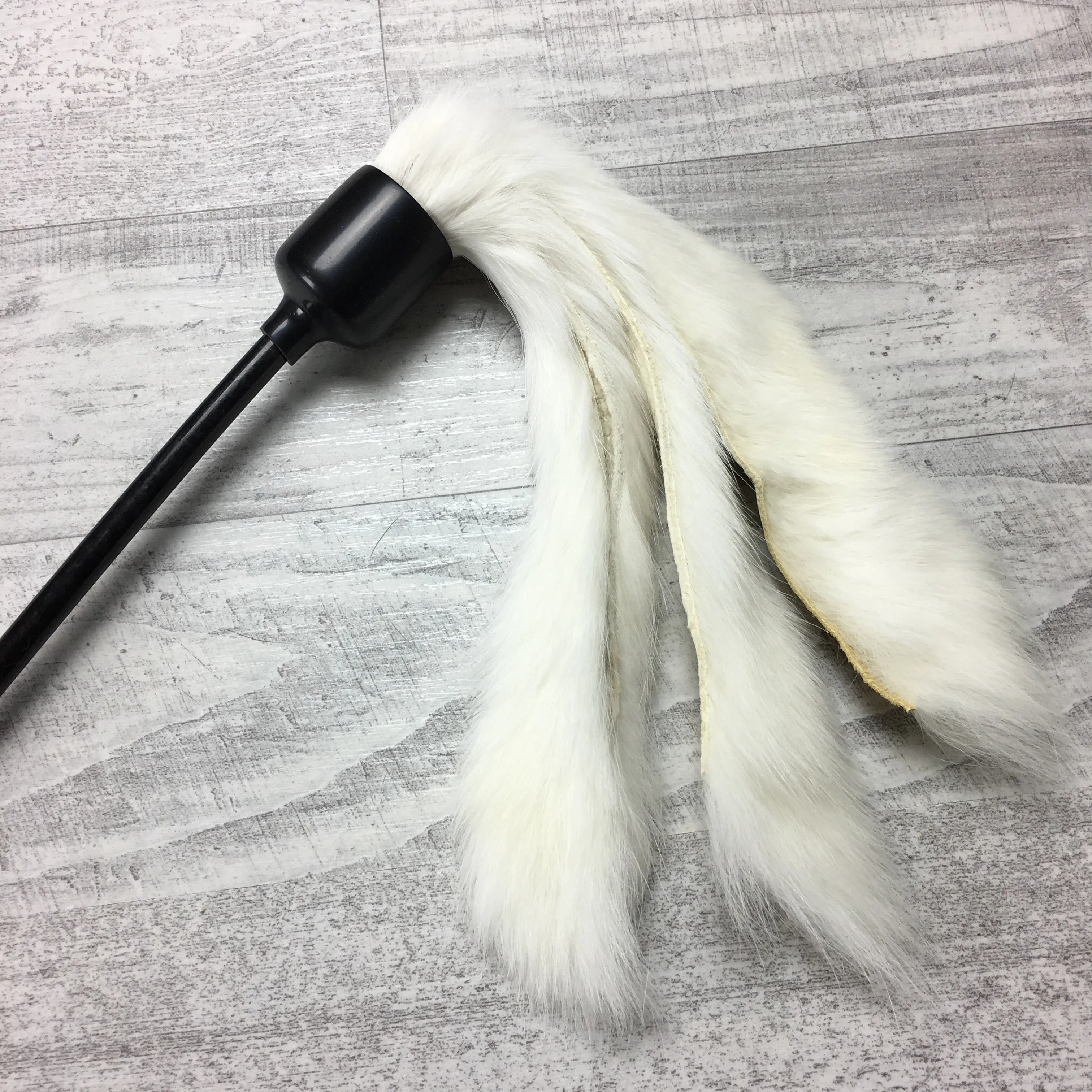 Short Rabbit Fur Teaser Cat Toy