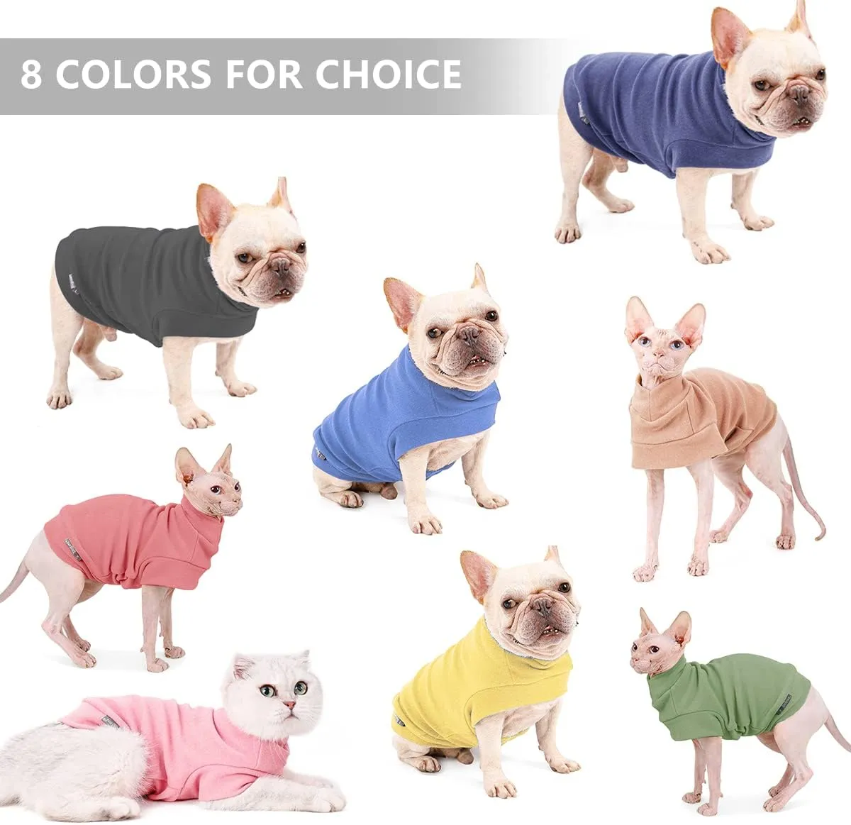 Small Dogs Fleece Dog Sweatshirt - Cold Weather Hoodies Spring Soft Vest Thickening Warm Cat Sweater Puppy Clothes Sweater Winter Sweatshirt Pet Pajamas for Small Dog Cat Puppy (Small, Beige)