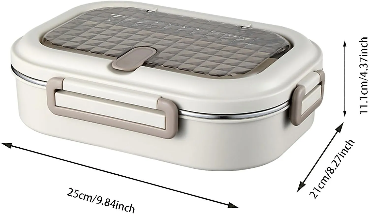 Stainless Steel Insulated Bento Box, Microwaveable Food Container with Compartments, Soup Bowl, Spoon & Chopsticks, Leak-Proof Bento Boxs for Office, School, Travel (1000ml, 3 Compartments)