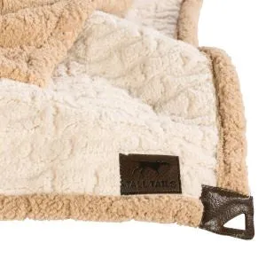 Tall Tails Micro Sherpa Bone Cream Blanket for Cats and Dogs
