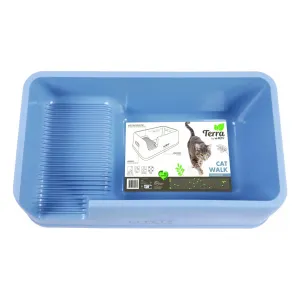 Terra Cat Walk Cat Litter Tray Ocean Blue