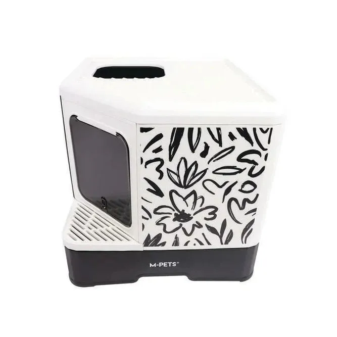 Terra Forma Eco Foldable Cat Litter Box Black Floral