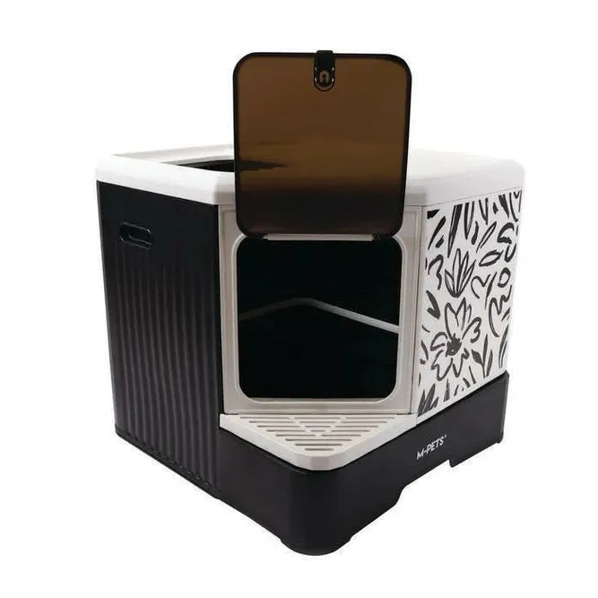 Terra Forma Eco Foldable Cat Litter Box Black Floral
