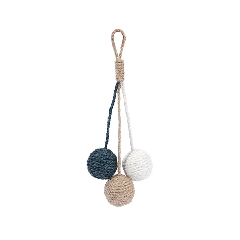 Tricolor Ball Sisal Rope Cat Toy