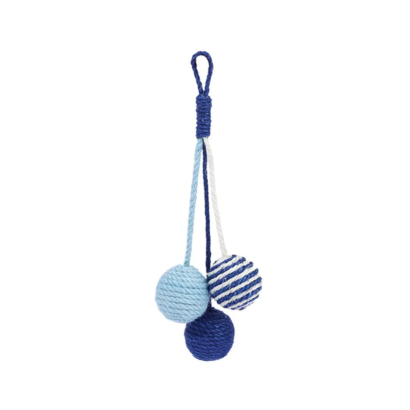 Tricolor Ball Sisal Rope Cat Toy