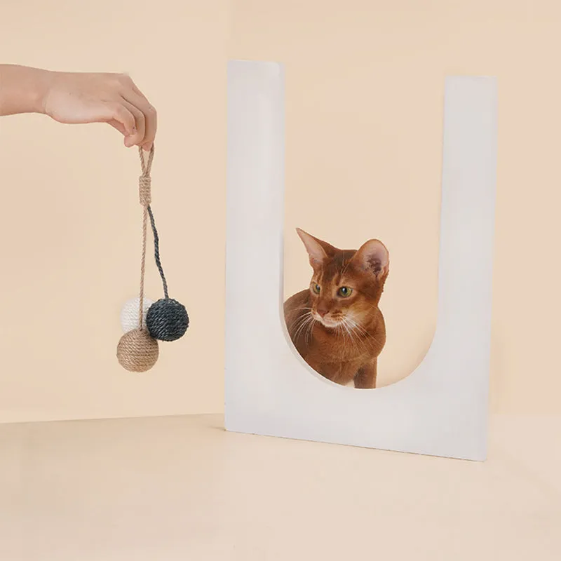 Tricolor Ball Sisal Rope Cat Toy