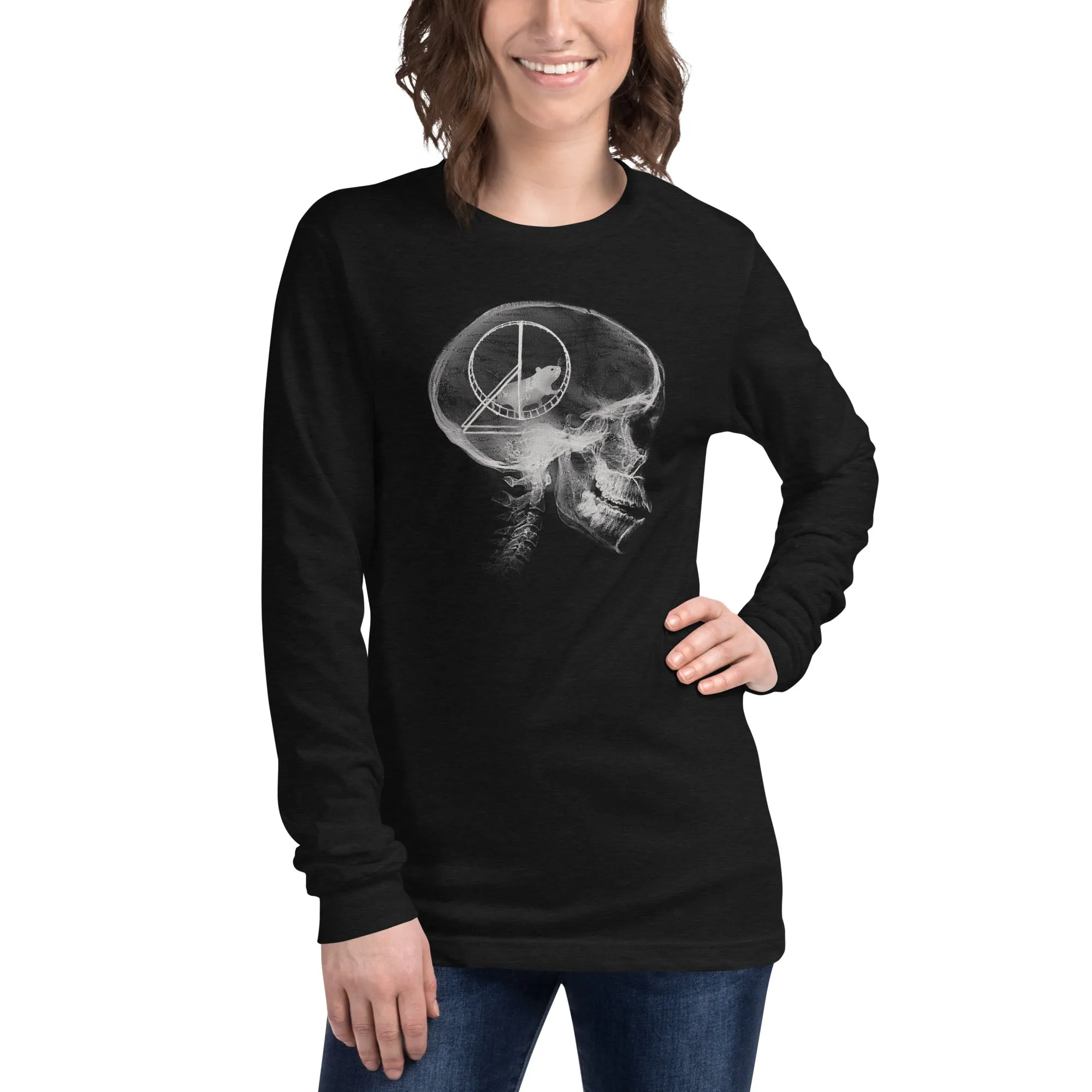 Unisex Hamster Head Scan Long Sleeve T-Shirt