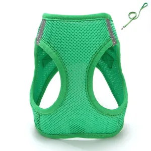 XXS 19-23cm green Breathable pet traction vest with leash for small dogs, medium and large AZ17334
