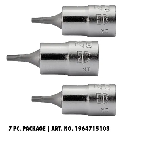 ZEBRA 1/2" Torx Torx Socket Bit Special Package - 7 pieces